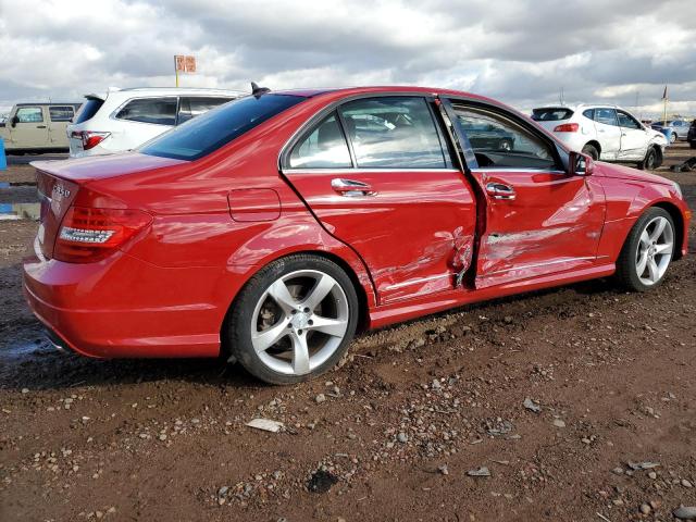 WDDGF5HB1EA934434 - 2014 MERCEDES-BENZ C 350 RED photo 3