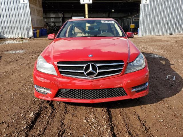 WDDGF5HB1EA934434 - 2014 MERCEDES-BENZ C 350 RED photo 5