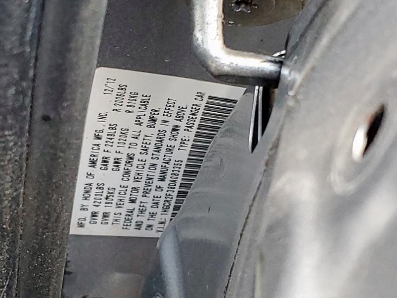 1HGCR2F38DA083355 - 2013 HONDA ACCORD LX 银色 照片 13