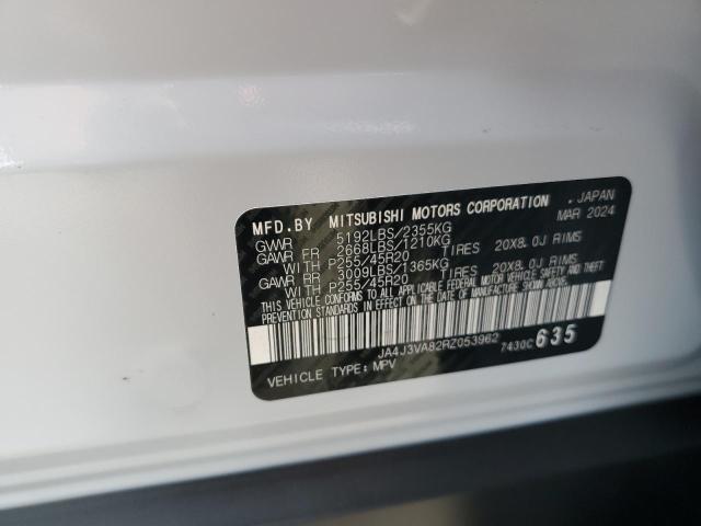 JA4J3VA82RZ053962 - 2024 MITSUBISHI OUTLANDER SE WHITE photo 14