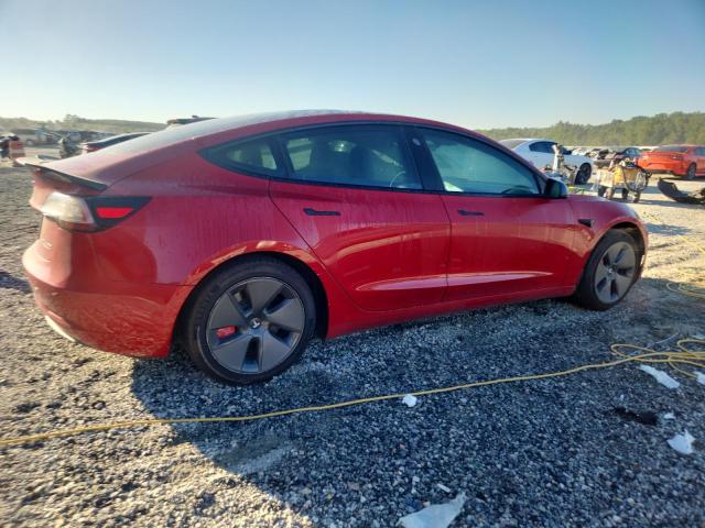 5YJ3E1EB9MF090237 - 2021 TESLA MODEL 3 أحمر صورة 3