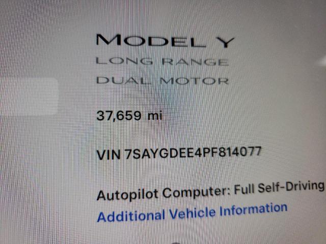 7SAYGDEE4PF814077 - 2023 TESLA MODEL Y GRAY photo 9