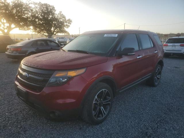 1FM5K8GT1EGB24514 - 2014 FORD EXPLORER SPORT RED photo 1