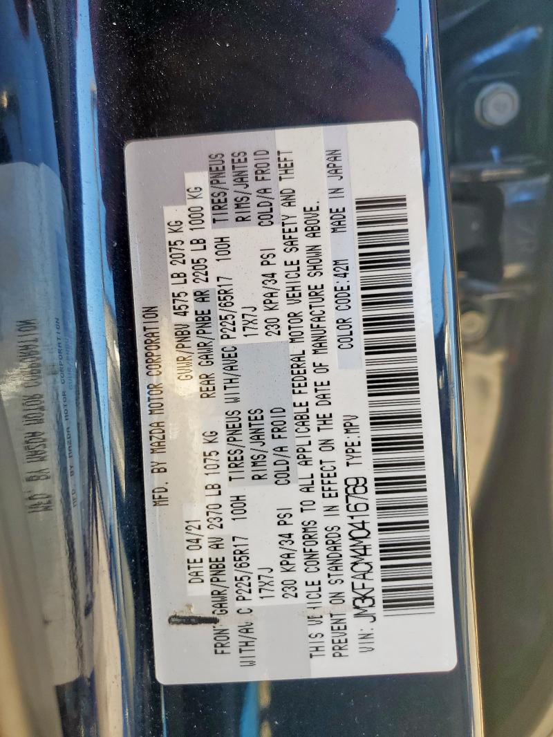 JM3KFACM4M0416769 - 2021 MAZDA CX-5 TOURING BLUE photo 14