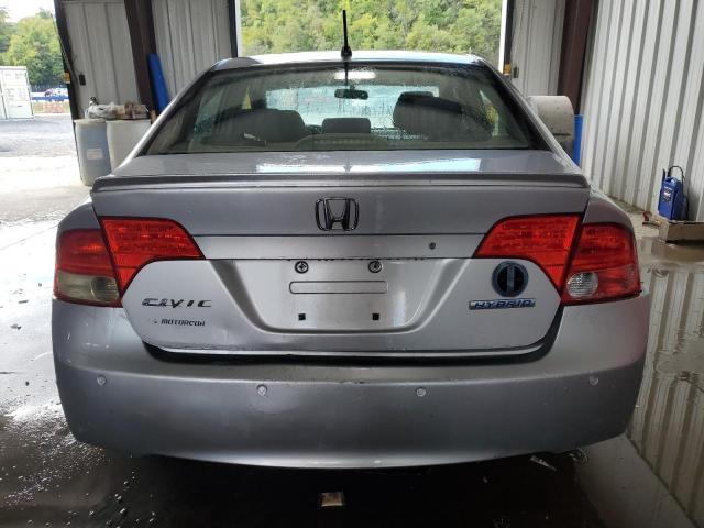 JHMFA36266S030276 - 2006 HONDA CIVIC HYBRID ვერცხლისფერი ფოტო 6