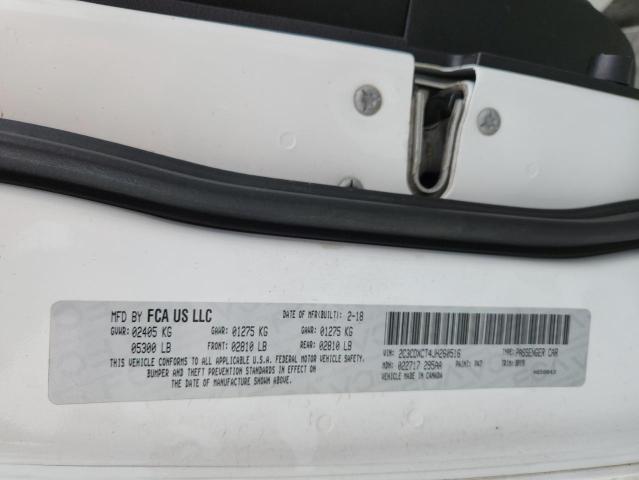 2C3CDXCT4JH260516 - 2018 DODGE CHARGER R/T WHITE photo 12