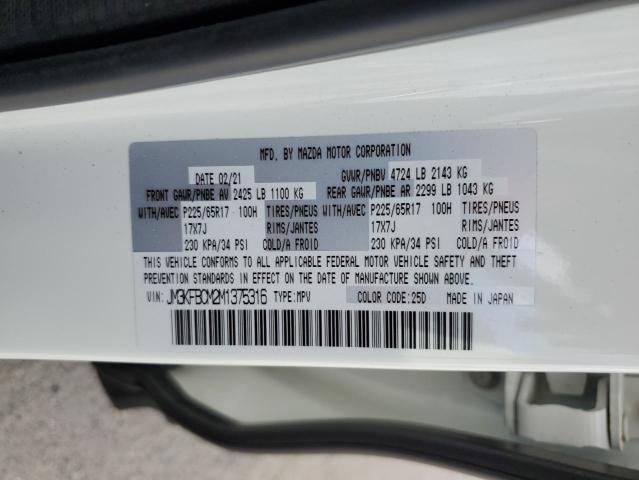 JM3KFBCM2M1375316 - 2021 MAZDA CX-5 TOURING Blanco foto 12