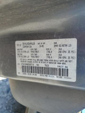 1D7HA18N86S565718 - 2006 DODGE RAM 1500 ST Сірий фото 12