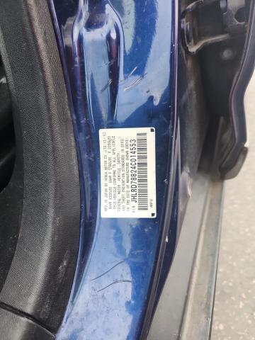 JHLRD78824C014553 - 2004 HONDA CR-V EX BLUE photo 13