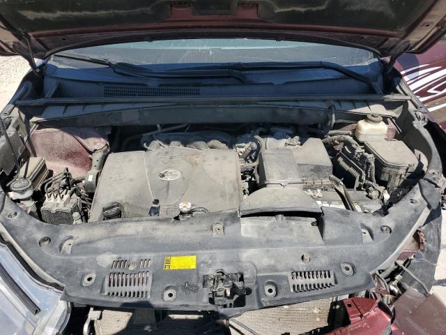 5TDJZRFHXJS899220 - 2018 TOYOTA HIGHLANDER SE Bordeaux photo 11