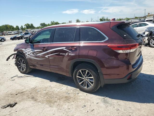 5TDJZRFHXJS899220 - 2018 TOYOTA HIGHLANDER SE Bordeaux photo 2