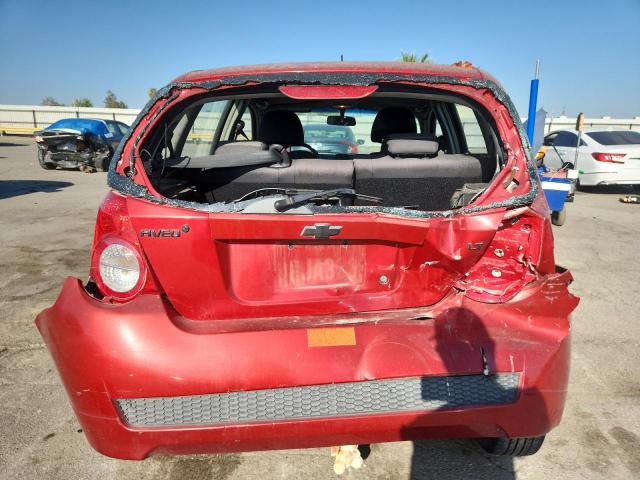 KL1TD66E29B304575 - 2009 CHEVROLET AVEO LS RED photo 6