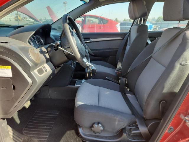 KL1TD66E29B304575 - 2009 CHEVROLET AVEO LS RED photo 7