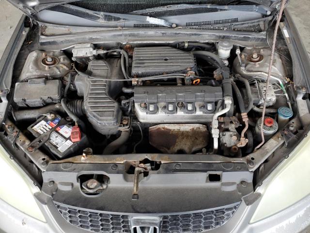 1HGEM22034L037410 - 2004 HONDA CIVIC EX GRAY photo 11