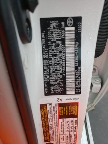 4T1BK3DBXBU375031 - 2011 TOYOTA AVALON BASE თეთრი ფოტო 13