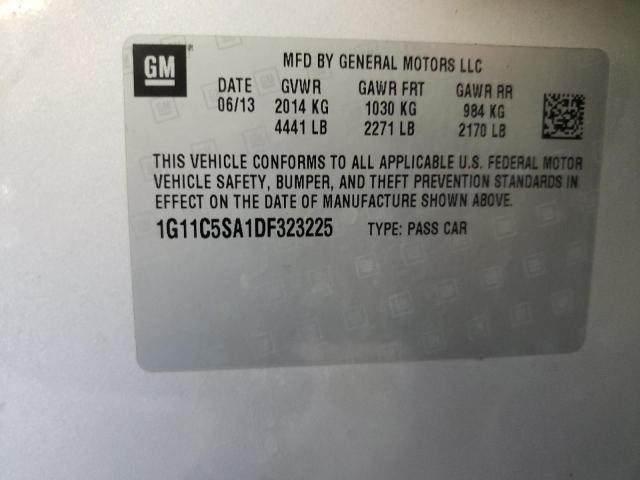 1G11C5SA1DF323225 - 2013 CHEVROLET MALIBU 1LT 银色 照片 12