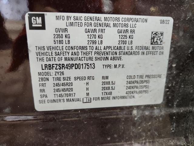 LRBFZSR49PD017513 - 2023 BUICK ENVISION AVENIR Burdeos foto 14