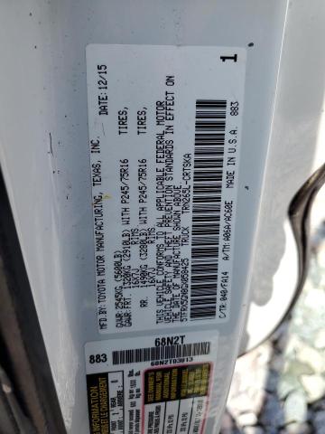 5TFRX5GN8GX058425 - 2016 TOYOTA TACOMA ACCESS CAB أبيض صورة 12