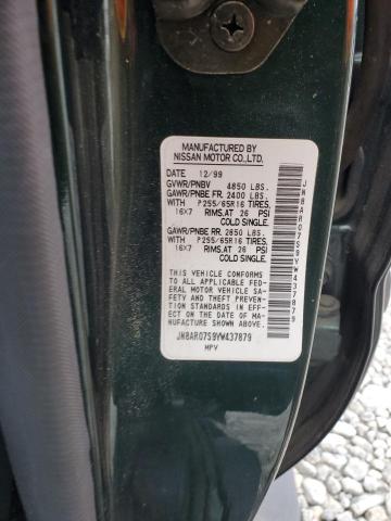 JN8AR07S9YW437879 - 2000 NISSAN PATHFINDER LE 绿色 照片 12