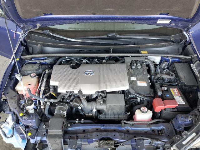 JTDKARFU3H3541641 - 2017 TOYOTA PRIUS BLUE photo 11