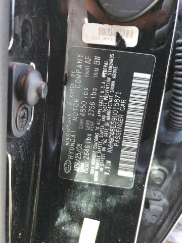 KMHGC46E59U015871 - 2009 HYUNDAI GENESIS 3.8L BLACK photo 12