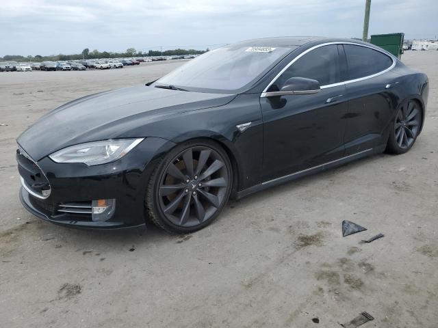 5YJSA1CP4DFP28013 - 2013 TESLA MODEL S Schwarz Foto 1