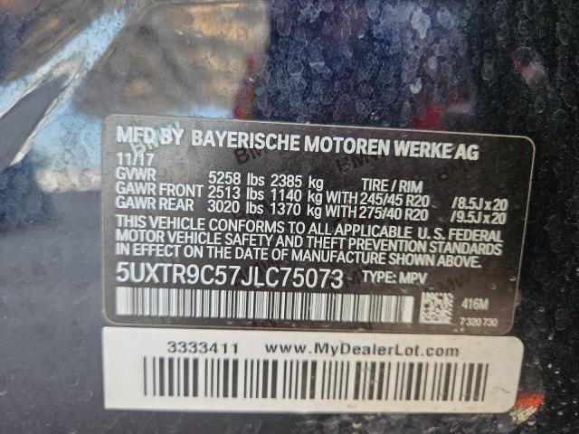5UXTR9C57JLC75073 - 2018 BMW X3 XDRIVE30I BLUE photo 13
