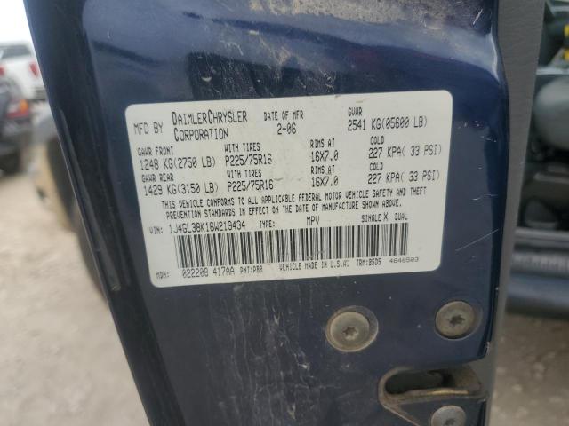 1J4GL38K16W219434 - 2006 JEEP LIBERTY RENEGADE BLUE photo 13