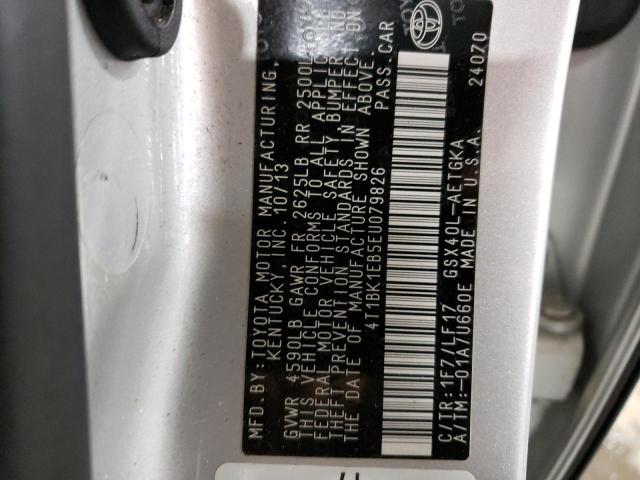 4T1BK1EB5EU079826 - 2014 TOYOTA AVALON BASE 银色 照片 13