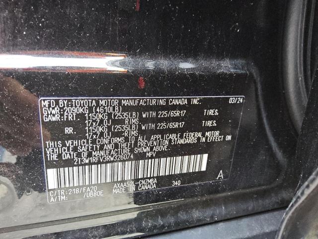 2T3W1RFV3RW326074 - 2024 TOYOTA RAV4 XLE BLACK photo 13