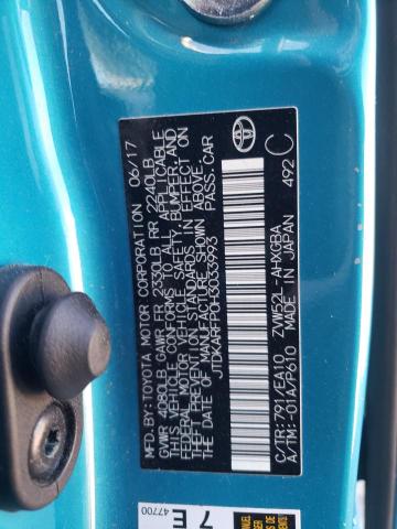 JTDKARFP0H3033993 - 2017 TOYOTA PRIUS PRIM 蓝色 照片 12