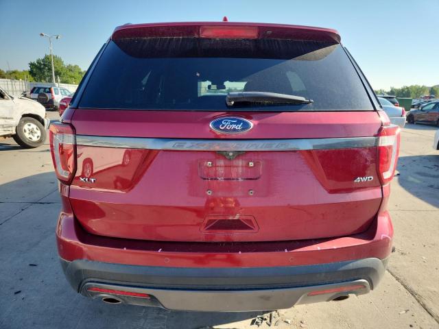 1FM5K8D83HGD03173 - 2017 FORD EXPLORER XLT RED photo 6