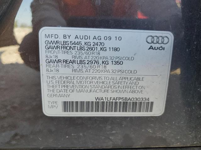 WA1LFAFP5BA030334 - 2011 AUDI Q5 PREMIUM PLUS BROWN photo 12