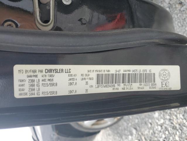 1J8FF57W08D542096 - 2008 JEEP COMPASS LIMITED შავი ფოტო 13