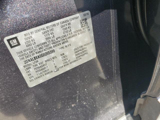 2GNALBEK6G6265399 - 2016 CHEVROLET EQUINOX LS BROWN photo 12