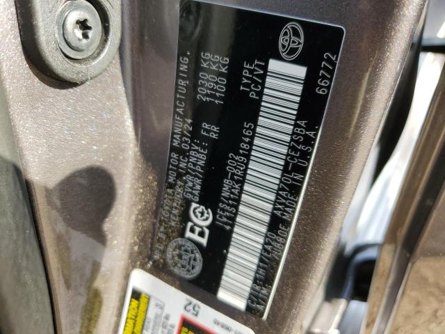 4T1S11AK1RU918465 - 2024 TOYOTA CAMRY SE NIGHT SHADE GRAY photo 12