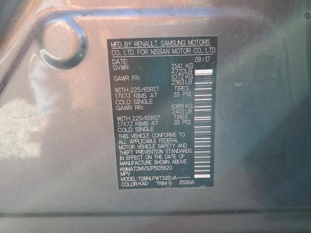 KNMAT2MV3JP505620 - 2018 NISSAN ROGUE S 灰色 照片 13