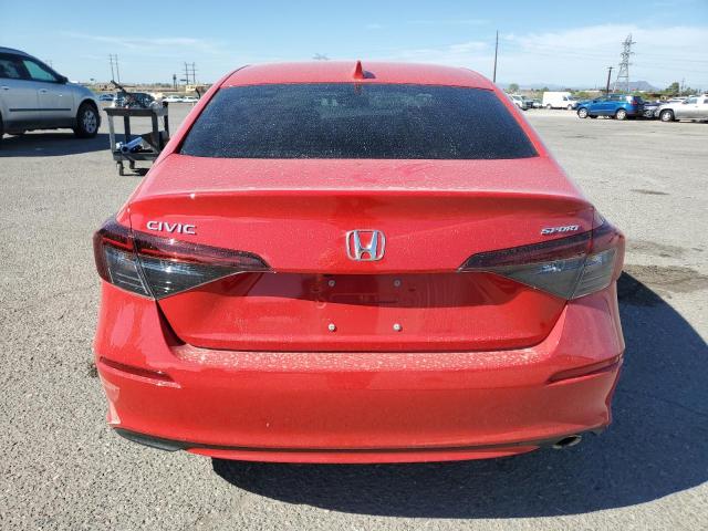 2HGFE2F54SH582758 - 2025 HONDA CIVIC SPORT RED photo 6