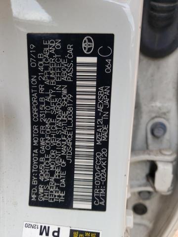 JTDS4RCE1LJ038179 - 2020 TOYOTA COROLLA SE WHITE photo 13