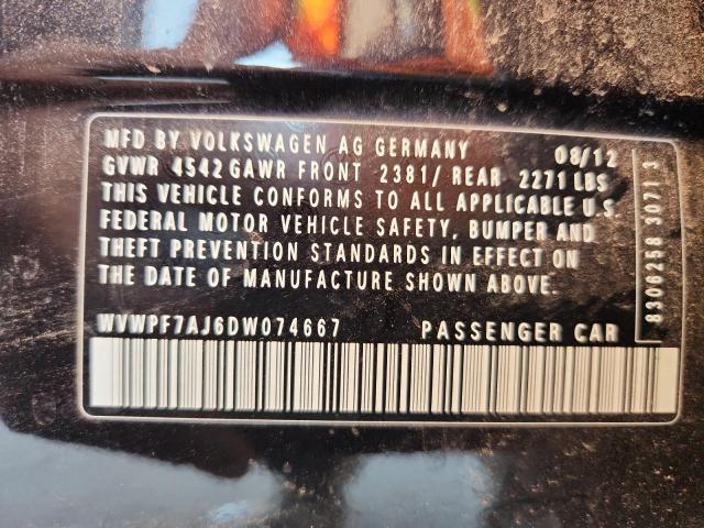 WVWPF7AJ6DW074667 - 2013 VOLKSWAGEN GOLF R Чорний фото 13