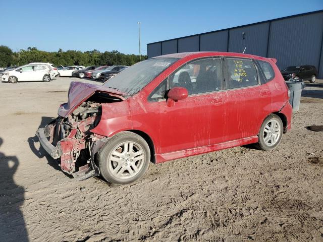 JHMGD38617S061092 - 2007 HONDA FIT S RED photo 1