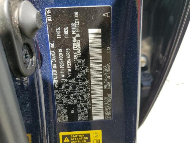 2T2BK1BA0FC313087 - 2015 LEXUS RX 350 BASE BLUE photo 13