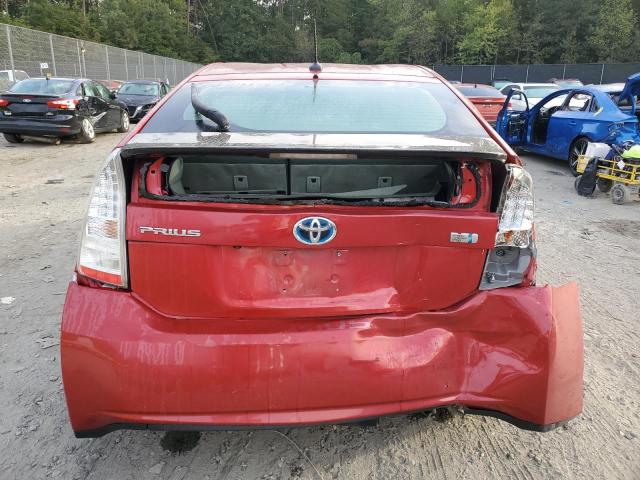 JTDKN3DU0A5129689 - 2010 TOYOTA PRIUS RED photo 6