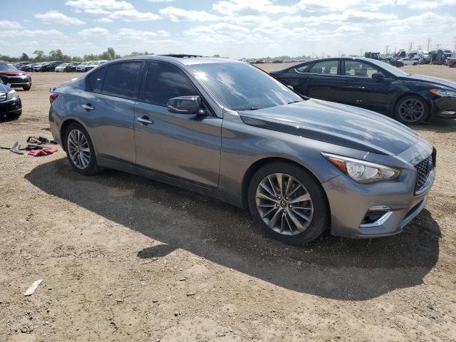 JN1EV7AP6JM356137 - 2018 INFINITI Q50 LUXE GRAY photo 4
