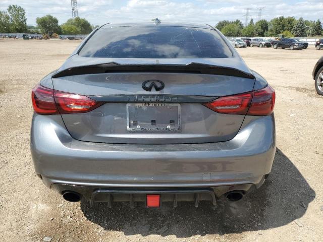 JN1EV7AP6JM356137 - 2018 INFINITI Q50 LUXE GRAY photo 6