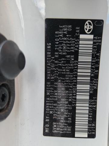 5YFB4MDE7RP193499 - 2024 TOYOTA COROLLA LE 白色 照片 12