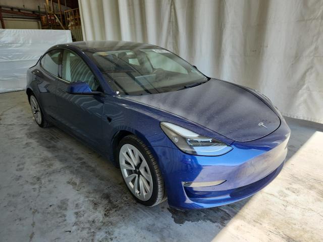 5YJ3E1EA3NF370843 - 2022 TESLA MODEL 3 BLUE photo 4