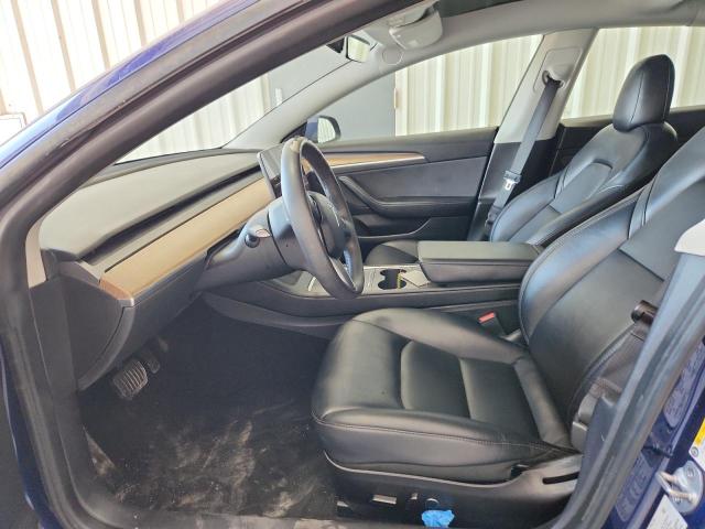 5YJ3E1EA3NF370843 - 2022 TESLA MODEL 3 BLUE photo 7