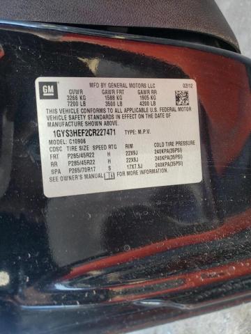 1GYS3HEF2CR227471 - 2012 CADILLAC ESCALADE ESV LUXURY BLACK photo 10