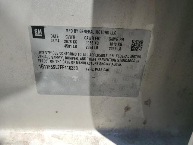 1G11F5SL7FF110288 - 2015 CHEVROLET MALIBU LTZ თაფლისფერი ფოტო 12